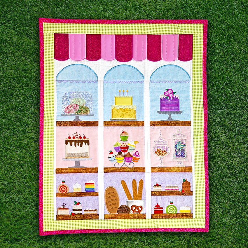 Sweet Pea Patisserie Quilt 4x4 5x5 6x6 7x7 In the hoop machine embroidery designs