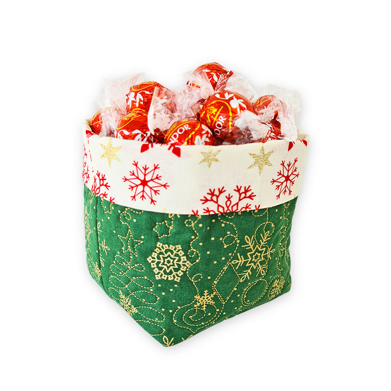 Christmas Fabric Baskets 5x7 6x10 7x12 8x12 9.5x14 | Sweet Pea.