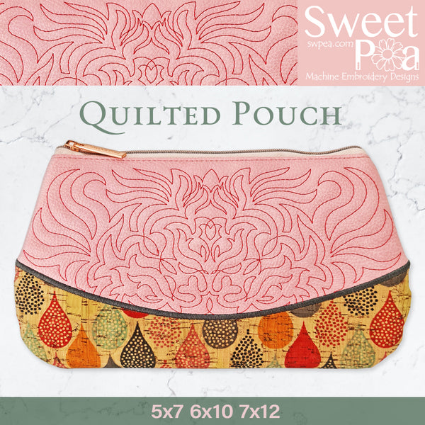 Quilted Pouch 5x7 6x10 7x12 | Sweet Pea.