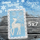 Christmas Reindeer mugrug 5x7 - Sweet Pea