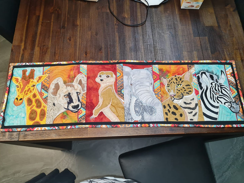 African Animals Table Runner 5x7 6x10 7x12 | Sweet Pea.