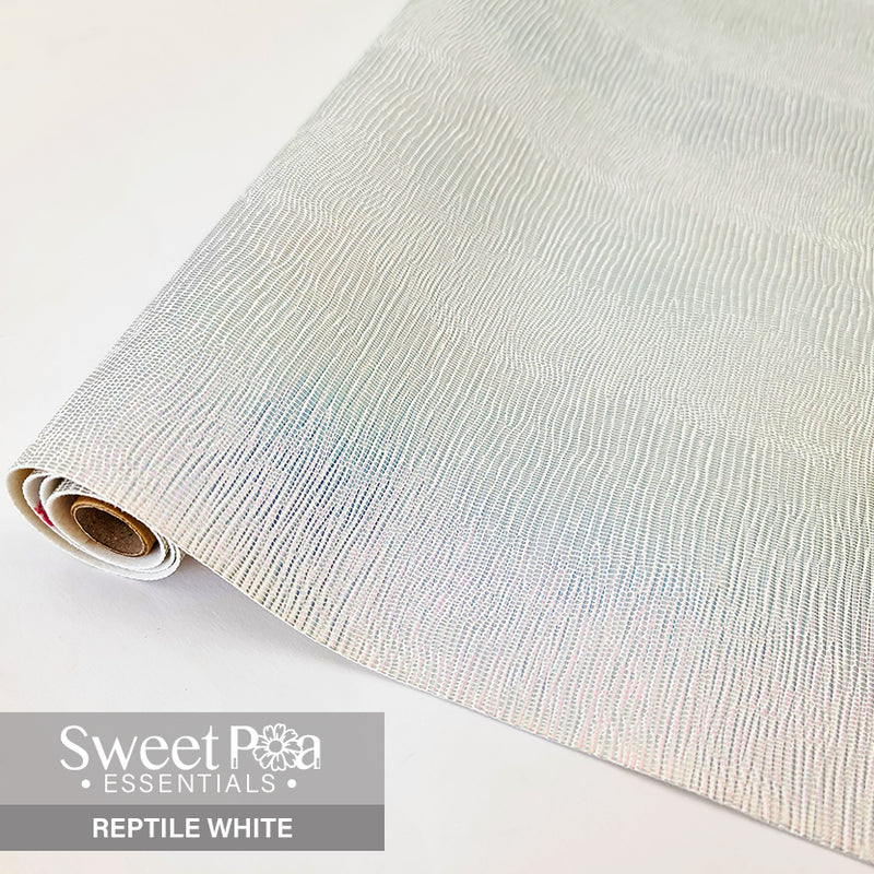 Perfect Pro™ Faux Leather - Reptile White 0.8mm | Sweet Pea.