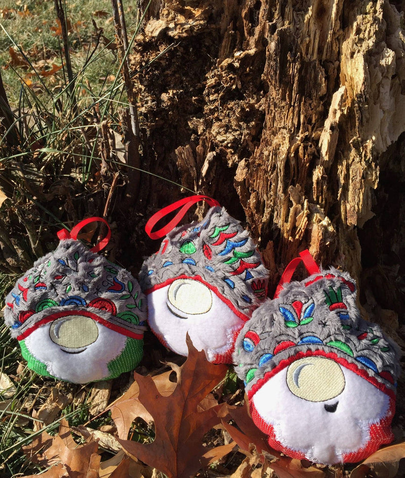 Stuffed Gnome Ornaments 4x4 5x5 6x6 - Sweet Pea