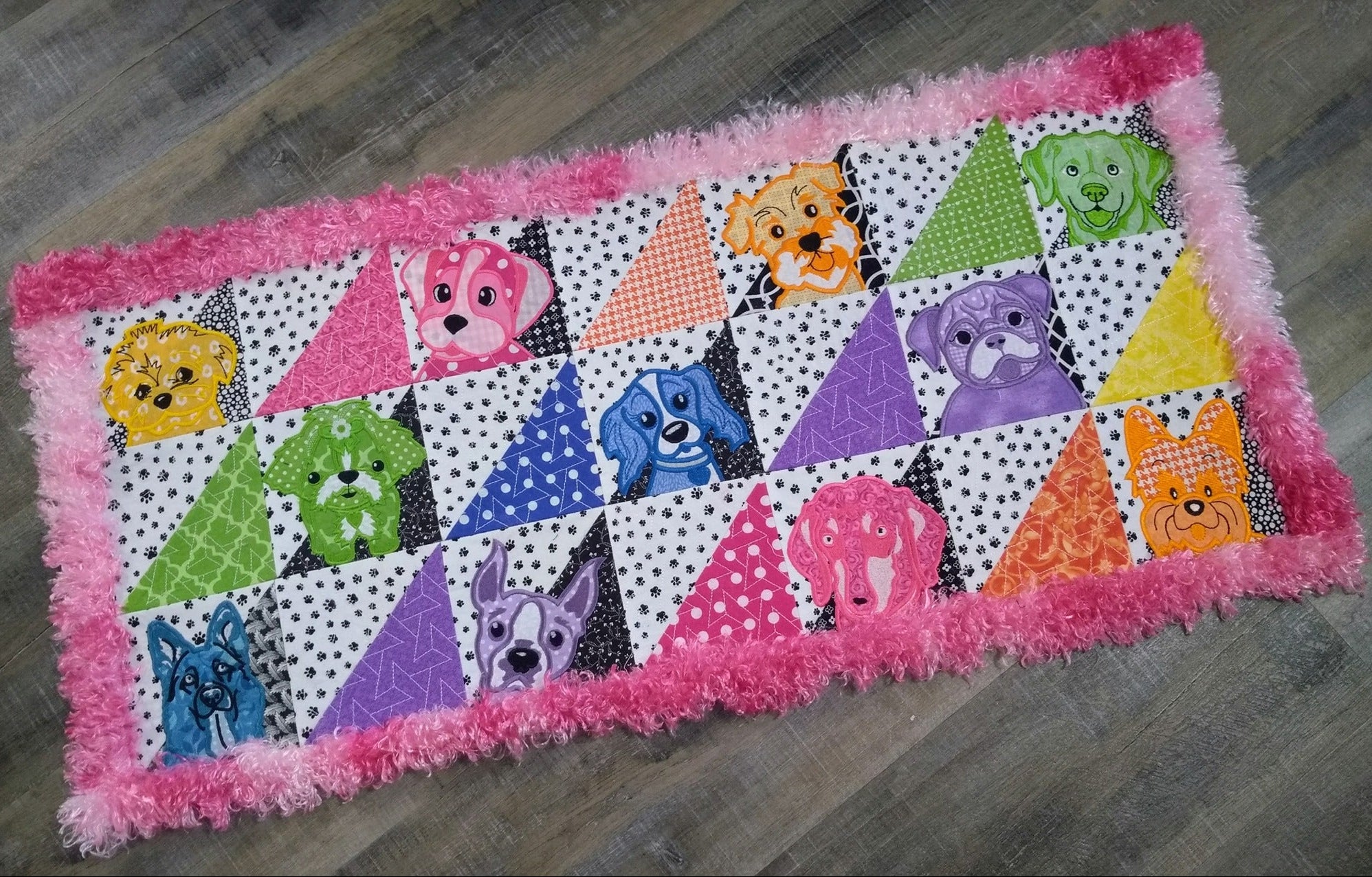 Woof Woof Quilt 4x4 5x5 6x6 7x7 - Sweet Pea Australia In the hoop machine embroidery designs. in the hoop project, in the hoop embroidery designs, craft in the hoop project, diy in the hoop project, diy craft in the hoop project, in the hoop embroidery patterns, design in the hoop patterns, embroidery designs for in the hoop embroidery projects, best in the hoop machine embroidery designs perfect for all hoops and embroidery machines
