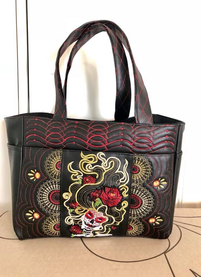 Embroidered lap fashion bags