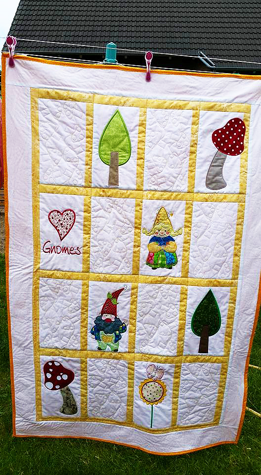 Gnome Quilt 5x7 6x10 7x12 - Sweet Pea Australia In the hoop machine embroidery designs. in the hoop project, in the hoop embroidery designs, craft in the hoop project, diy in the hoop project, diy craft in the hoop project, in the hoop embroidery patterns, design in the hoop patterns, embroidery designs for in the hoop embroidery projects, best in the hoop machine embroidery designs perfect for all hoops and embroidery machines