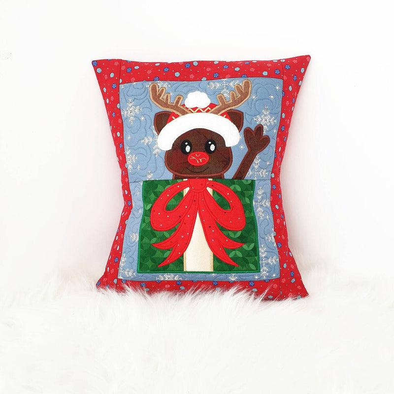 Rudolph Christmas Cushion 5x7 6x10 7x12 - Sweet Pea