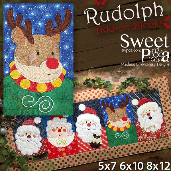 Rudolph Block Letters Rudolph Add-on Block 5x7 6x10 8x12