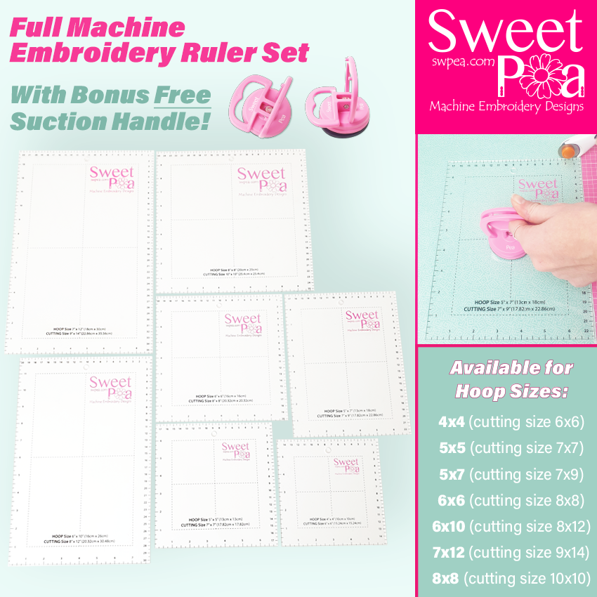 Machine Embroidery Ruler Set - Sweet Pea Australia In the hoop machine embroidery designs. in the hoop project, in the hoop embroidery designs, craft in the hoop project, diy in the hoop project, diy craft in the hoop project, in the hoop embroidery patterns, design in the hoop patterns, embroidery designs for in the hoop embroidery projects, best in the hoop machine embroidery designs perfect for all hoops and embroidery machines