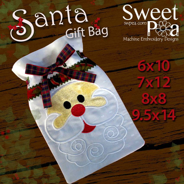 Santa Gift Bag 6x10 7x12 8x8 9.5x14 - Sweet Pea