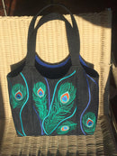 Peacock Hand Bag 5x7 6x10 7x12 - Sweet Pea