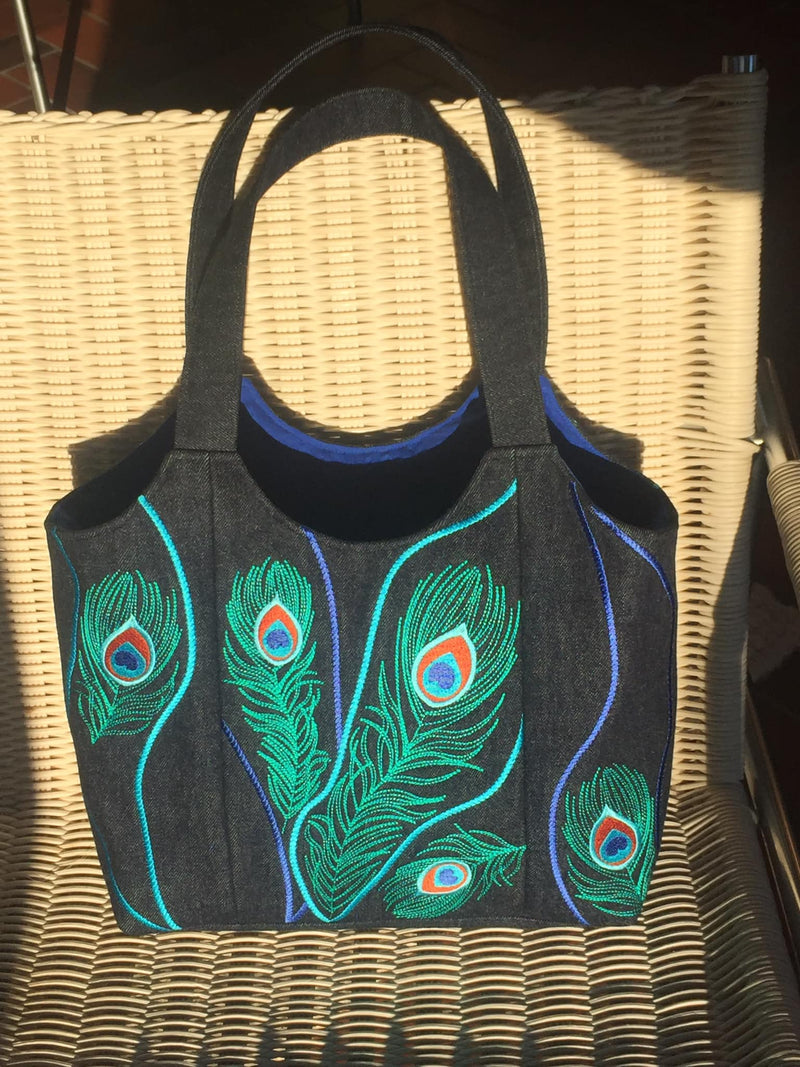Hand Bag - Peacock Feather Artwork | Shaabee Return Gifts