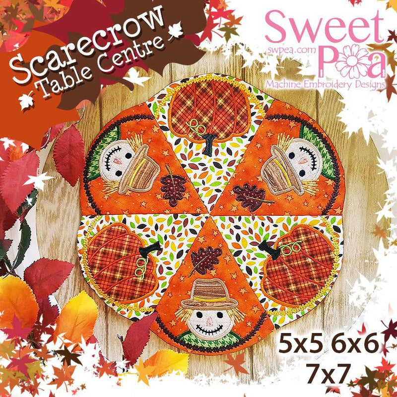 Scarecrow Table Centre 5x5 6x6 7x7 - Sweet Pea