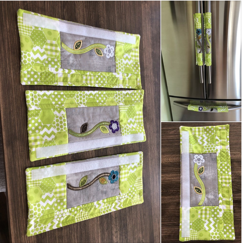 Flower fridge handle wrap 5x7 - Sweet Pea Australia In the hoop machine embroidery designs. in the hoop project, in the hoop embroidery designs, craft in the hoop project, diy in the hoop project, diy craft in the hoop project, in the hoop embroidery patterns, design in the hoop patterns, embroidery designs for in the hoop embroidery projects, best in the hoop machine embroidery designs perfect for all hoops and embroidery machines