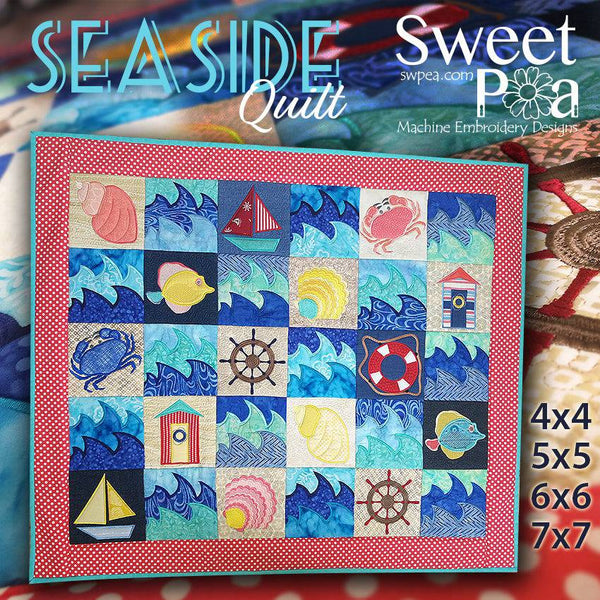 Seaside Quilt 4x4 5x5 6x6 7x7 - Sweet Pea