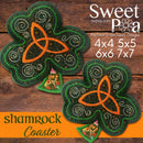 Shamrock Coaster 4x4 5x5 6x6 7x7 - Sweet Pea