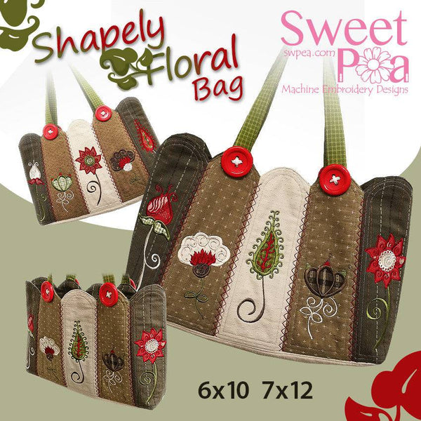 Shapely Floral Bag 6x10 7x12 - Sweet Pea