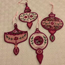 Christmas Tree Ornaments 4x4 5x5 6x6 - Sweet Pea In The Hoop Machine Embroidery Design