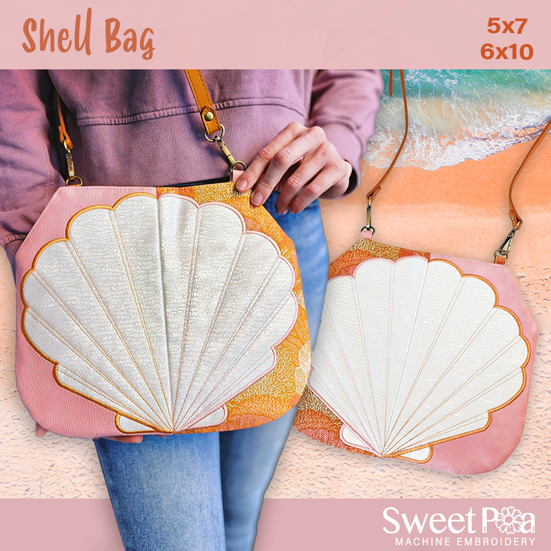 Shell Bag 5x7 6x10 - Sweet Pea