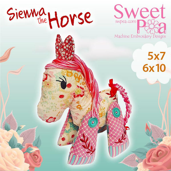 In The Hoop Embroidery - Sienna the Horse Stuffed Toy in-the-hoop-embroidery-sienna-the-horse-stuffed-toy