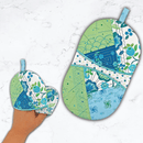 Simple Patchwork Oven Mitt 5x7 - Sweet Pea In The Hoop Machine Embroidery Design