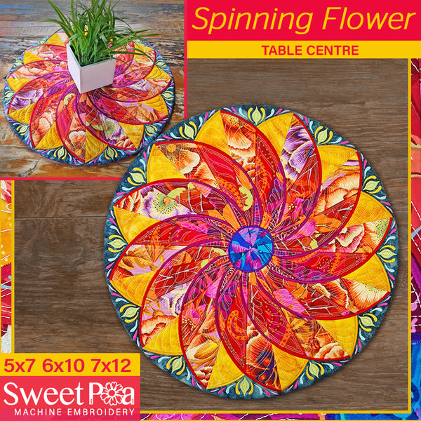 Spinning Flower Table Centre 5x7 6x10 7x12 | Sweet Pea.