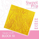 Square Quilt Block 10 Tropical Pineapples and Flamingos 4x4 5x5 6x6 7x7 8x8 - Sweet Pea