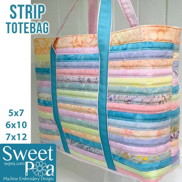 Strip Tote Bag 5x7 6x10 7x12 - Sweet Pea