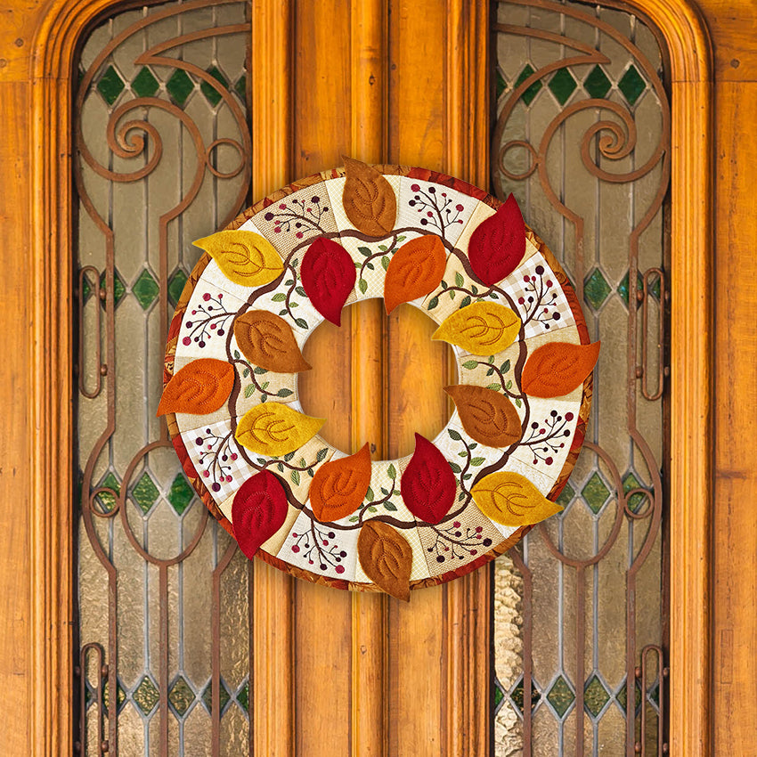 Autumn Leaves Wreath 5x5 6x6 7x7 8x8 - Sweet Pea Australia In the hoop machine embroidery designs. in the hoop project, in the hoop embroidery designs, craft in the hoop project, diy in the hoop project, diy craft in the hoop project, in the hoop embroidery patterns, design in the hoop patterns, embroidery designs for in the hoop embroidery projects, best in the hoop machine embroidery designs perfect for all hoops and embroidery machines