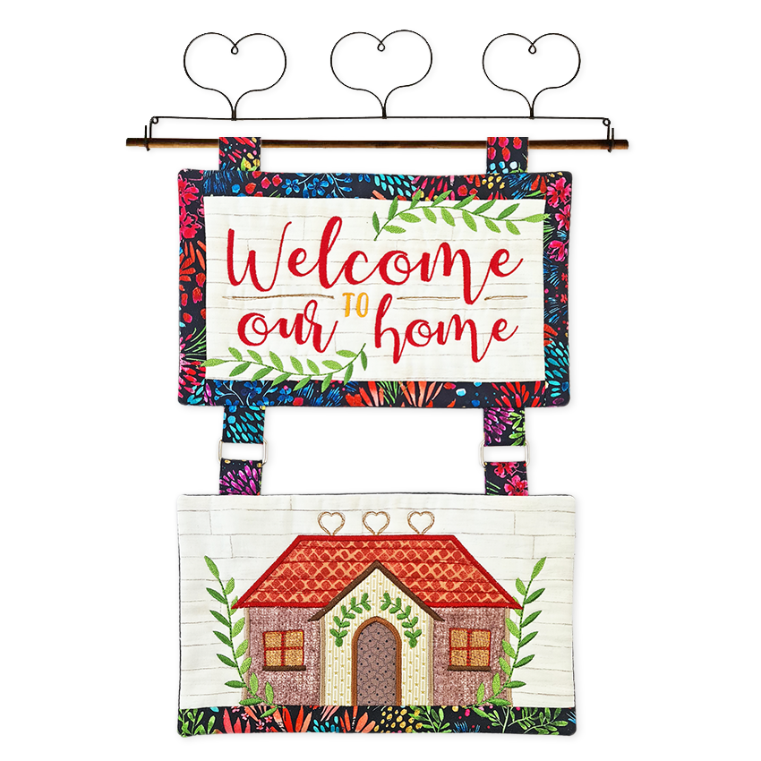 Welcome to Our Home Hanger 5x7 6x10 7x12 9.5x14 - Sweet Pea Australia In the hoop machine embroidery designs. in the hoop project, in the hoop embroidery designs, craft in the hoop project, diy in the hoop project, diy craft in the hoop project, in the hoop embroidery patterns, design in the hoop patterns, embroidery designs for in the hoop embroidery projects, best in the hoop machine embroidery designs perfect for all hoops and embroidery machines