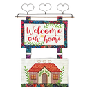 Welcome to Our Home Hanger 5x7 6x10 7x12 9.5x14 - Sweet Pea In The Hoop Machine Embroidery Design