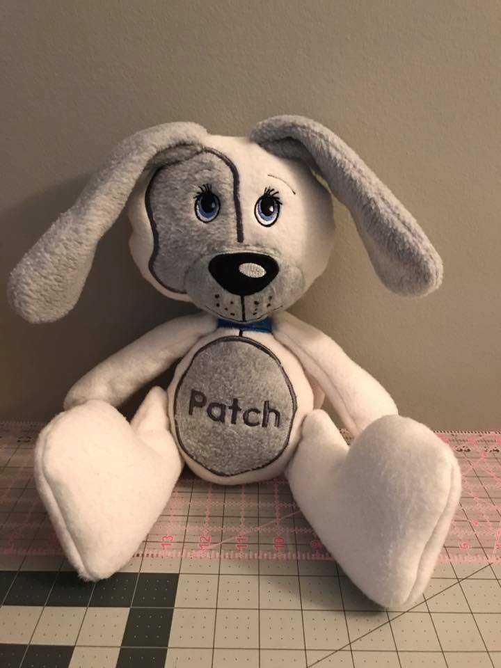Patch The Dog Stuffie Stuffed Toy 5x7 6x10 - Sweet Pea