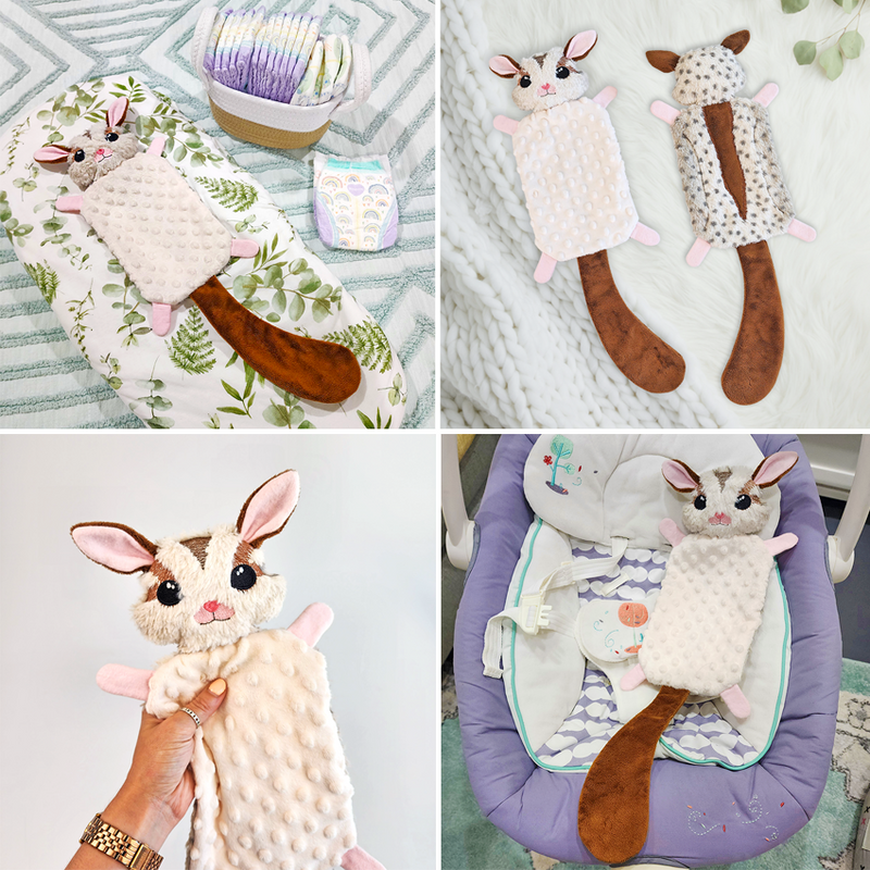 ITH Machine Embroidery Design Sugar Glider Baby Comforter