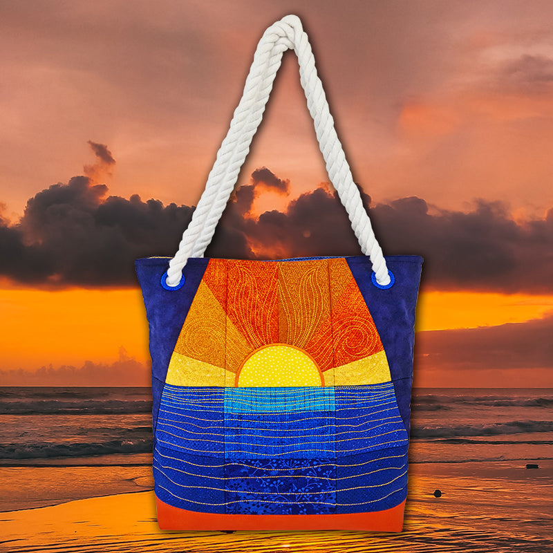 Sunset Beach Tote Bag 5x7 6x10 8x12 | Sweet Pea.