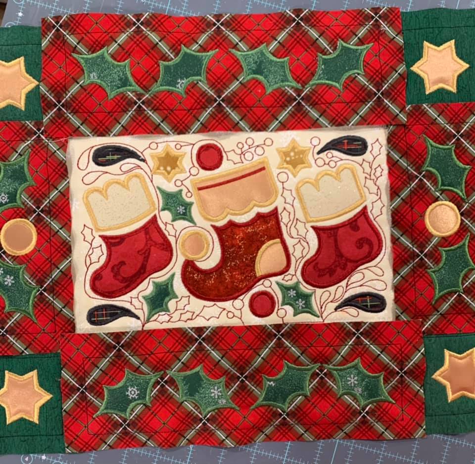 BOW Christmas Wonder Mystery Quilt Block 10 - Sweet Pea Australia In the hoop machine embroidery designs. in the hoop project, in the hoop embroidery designs, craft in the hoop project, diy in the hoop project, diy craft in the hoop project, in the hoop embroidery patterns, design in the hoop patterns, embroidery designs for in the hoop embroidery projects, best in the hoop machine embroidery designs perfect for all hoops and embroidery machines