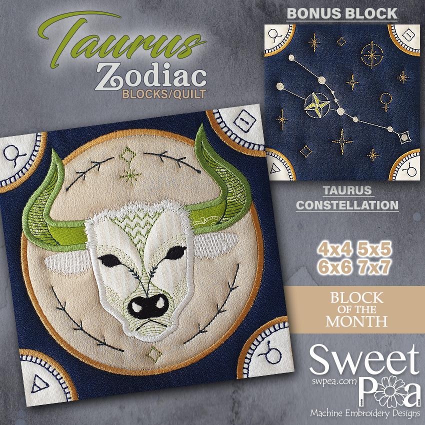 BOM Zodiac Quilt Block 2 - Taurus