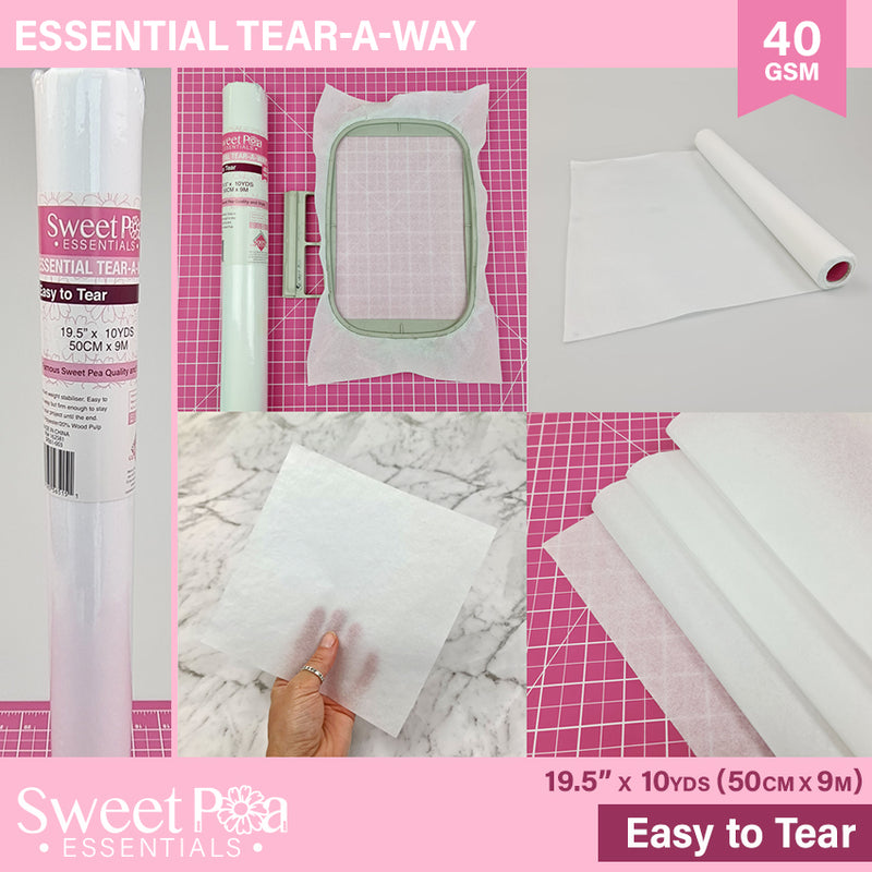 Essential Tear-A-Way - Sweet Pea In The Hoop Machine Embroidery Design