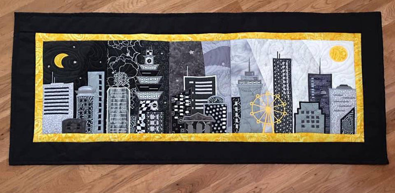 Cityscape Table Runner 5x7 6x10 8x12 - Sweet Pea