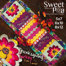 Thanksgiving Turkey Table Runner 5x7 6x10 8x12 - Sweet Pea
