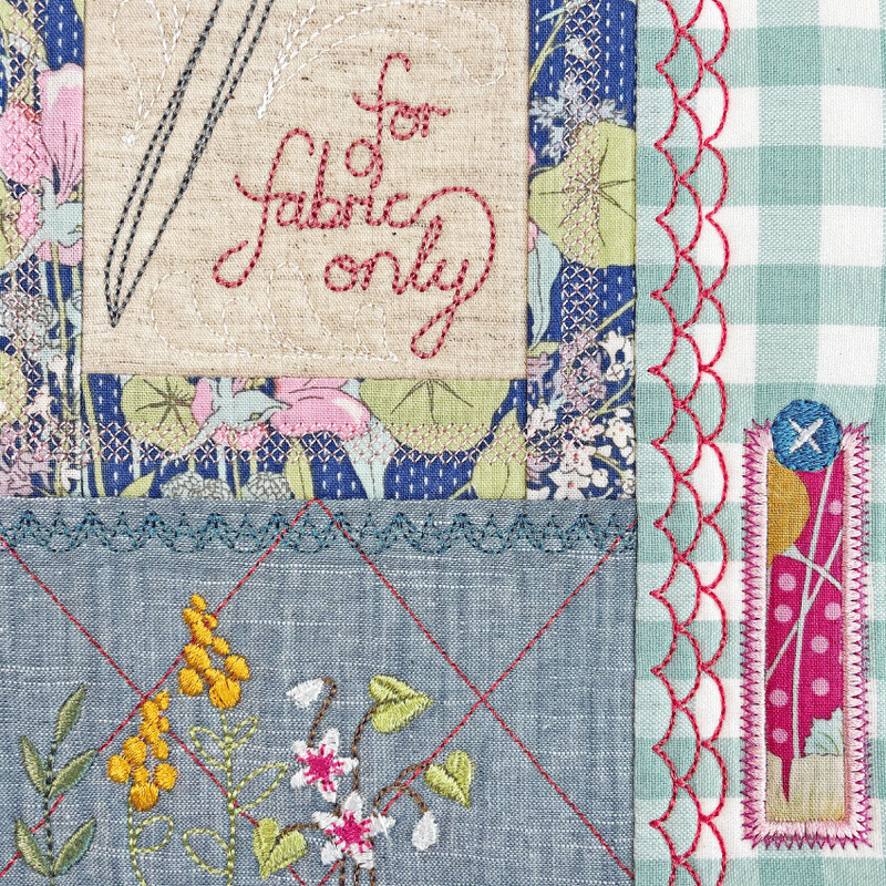 BOM Treasured Notions Quilt - Block 5 - Sweet Pea In The Hoop Machine Embroidery Design