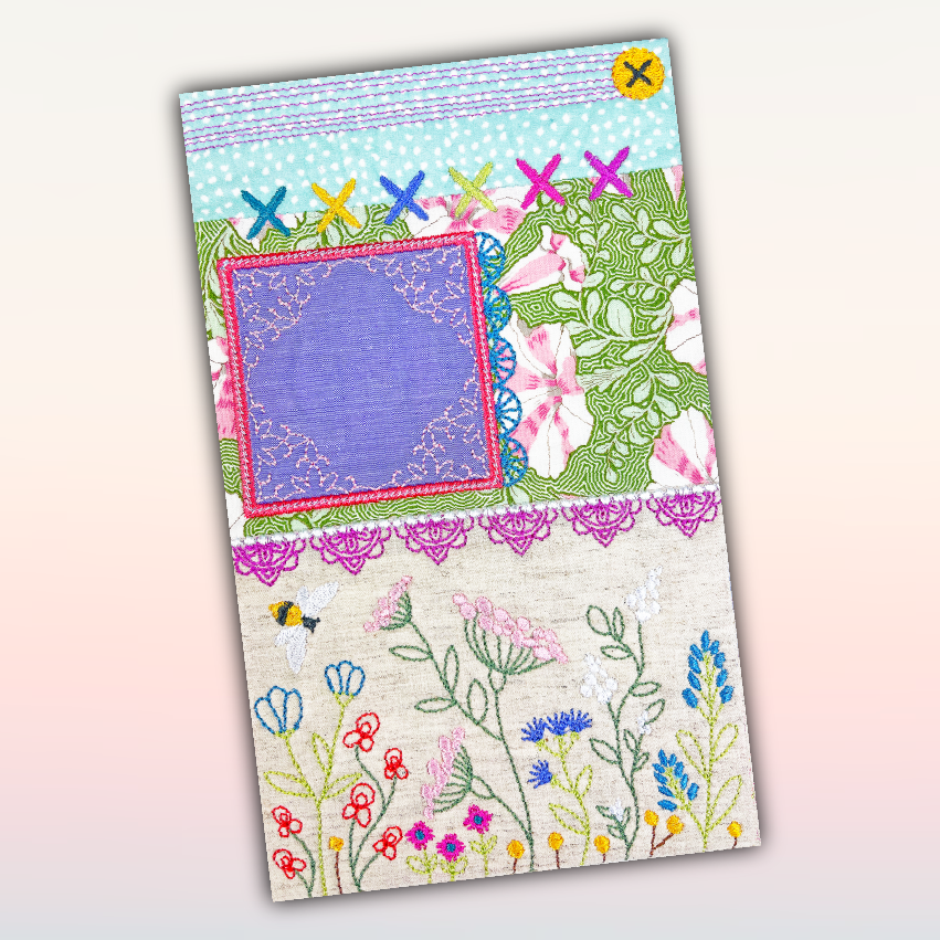 BOM Treasured Notions Quilt - Block 12 In the hoop machine embroidery designs