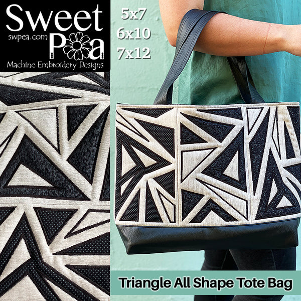 Triangle All Shapes Tote Bag 5x7 6x10 7x12 | Sweet Pea.