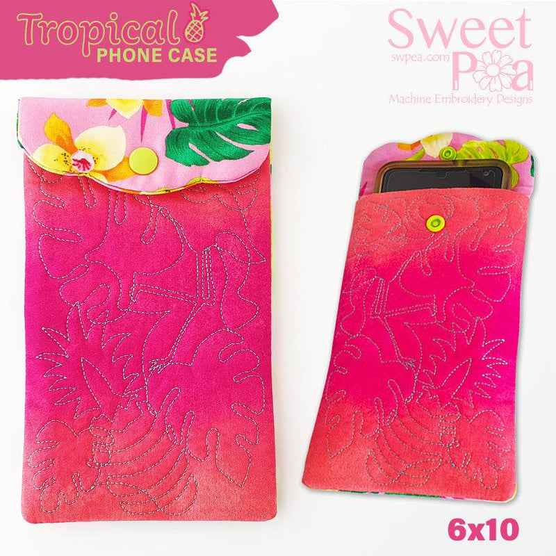 ITH Machine Embroidery Design - Tropical Phone Case