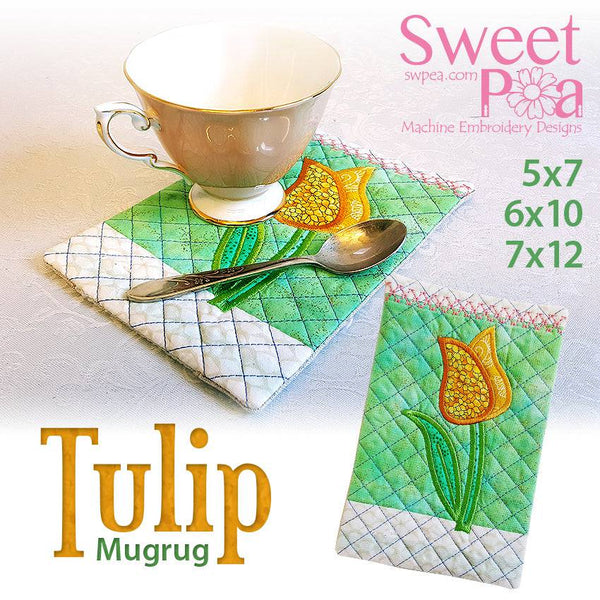 Tulip Mugrug 5x7 6x10 7x12 - Sweet Pea