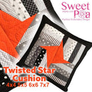 Twisted Star Cushion and Quilt Block 4x4 5x5 6x6 and 7x7 - Sweet Pea