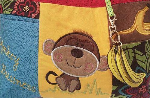 Monkey Nappy Diaper Bag 5x7 6x10 7x12 - Sweet Pea Australia In the hoop machine embroidery designs. in the hoop project, in the hoop embroidery designs, craft in the hoop project, diy in the hoop project, diy craft in the hoop project, in the hoop embroidery patterns, design in the hoop patterns, embroidery designs for in the hoop embroidery projects, best in the hoop machine embroidery designs perfect for all hoops and embroidery machines