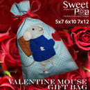 Valentine Mouse Gift Bag 6x10 7x12 - Sweet Pea