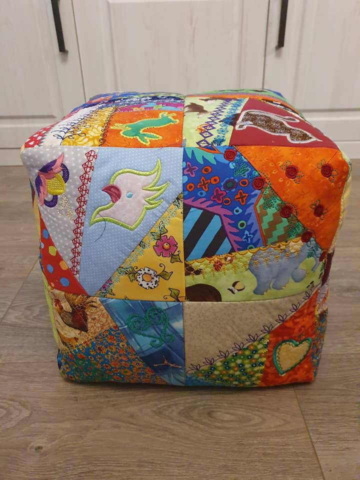 Crazy patchwork quilt blocks set 2 5x5 6x6 7x7 8x8 9x9 10x10 - Sweet Pea