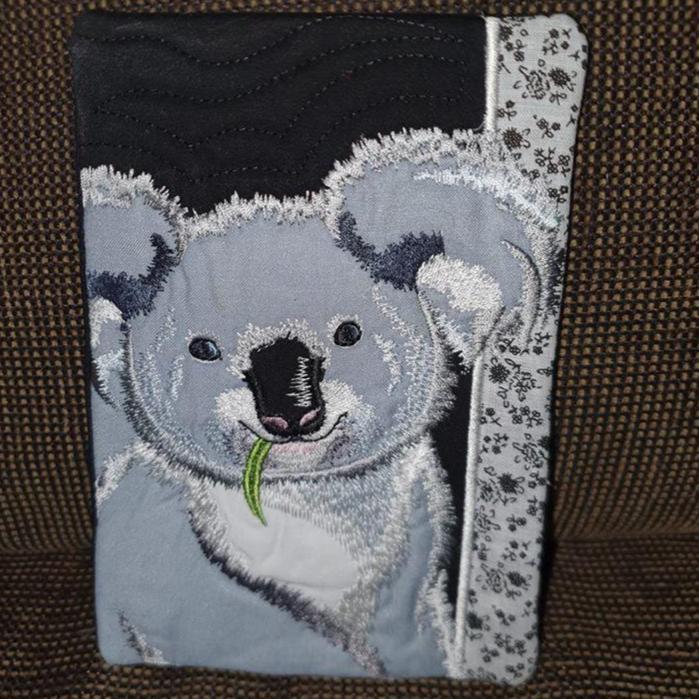 Koala Add-on Block or Mug Rug 5x7 6x10 7x12 - Sweet Pea Australia In the hoop machine embroidery designs. in the hoop project, in the hoop embroidery designs, craft in the hoop project, diy in the hoop project, diy craft in the hoop project, in the hoop embroidery patterns, design in the hoop patterns, embroidery designs for in the hoop embroidery projects, best in the hoop machine embroidery designs perfect for all hoops and embroidery machines