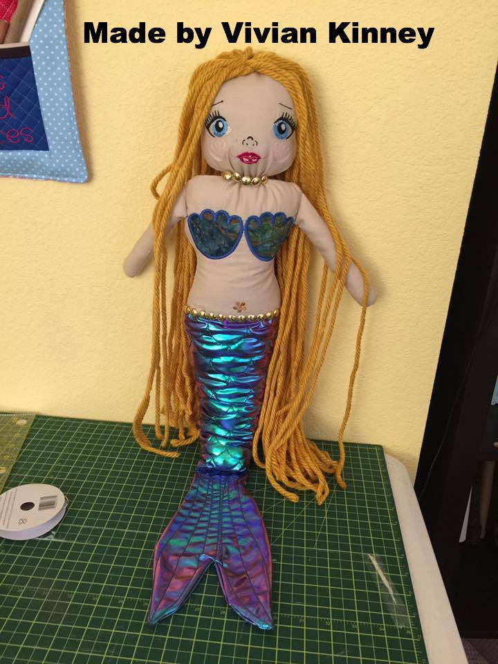 Mermaid Doll Stuffie/Stuffed Toy 5x7 6x10 - Sweet Pea
